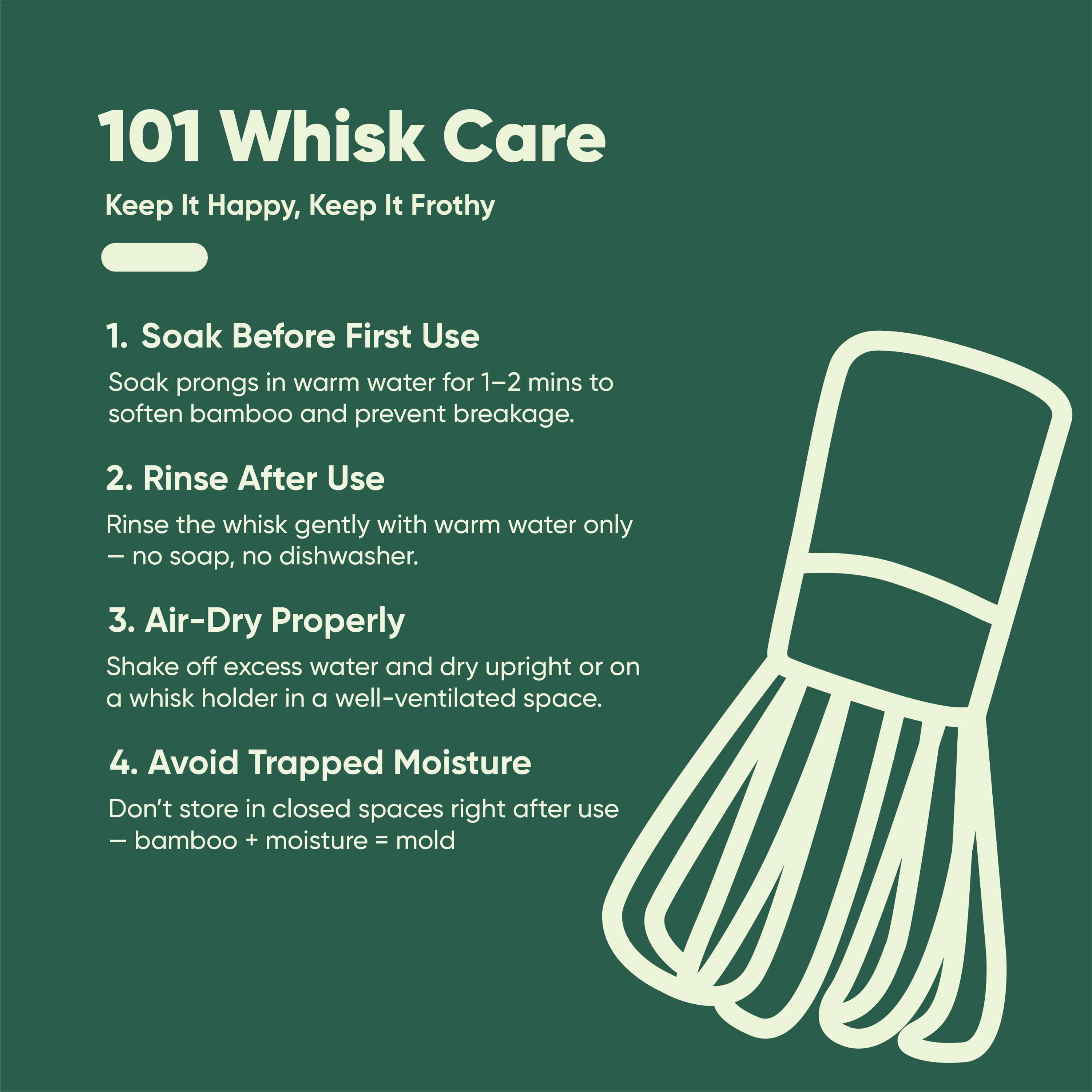 Bamboo Matcha Whisk - 72 Prongs | Handmade