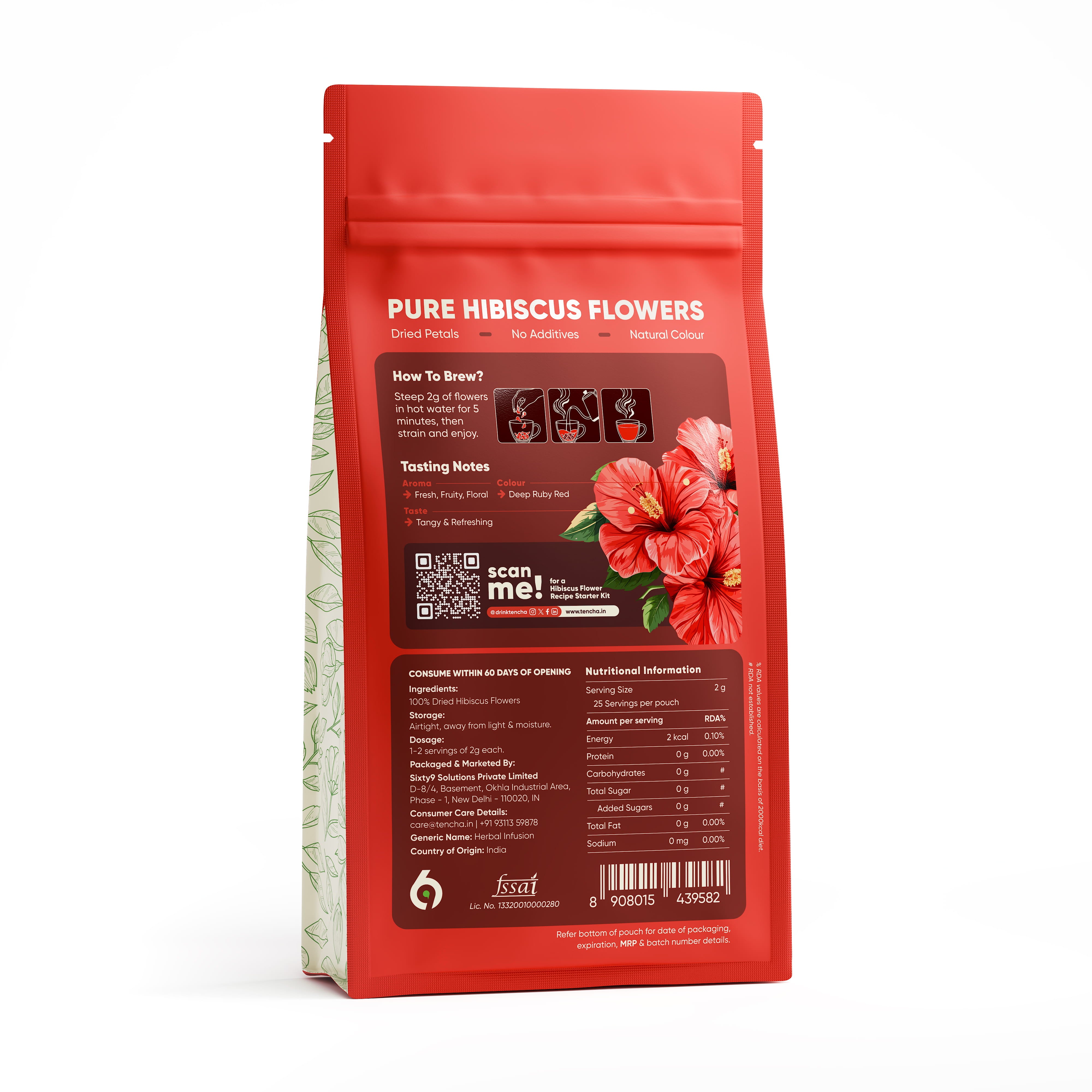 Tencha Hibiscus Flower | Herbal Infusion | 50g