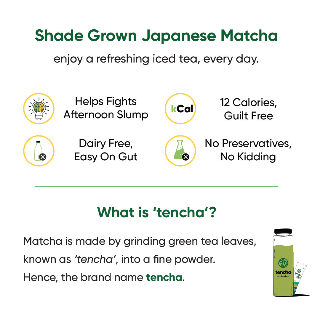 Iced Matcha Cold Blend | Better Green Tea For Energy & Focus