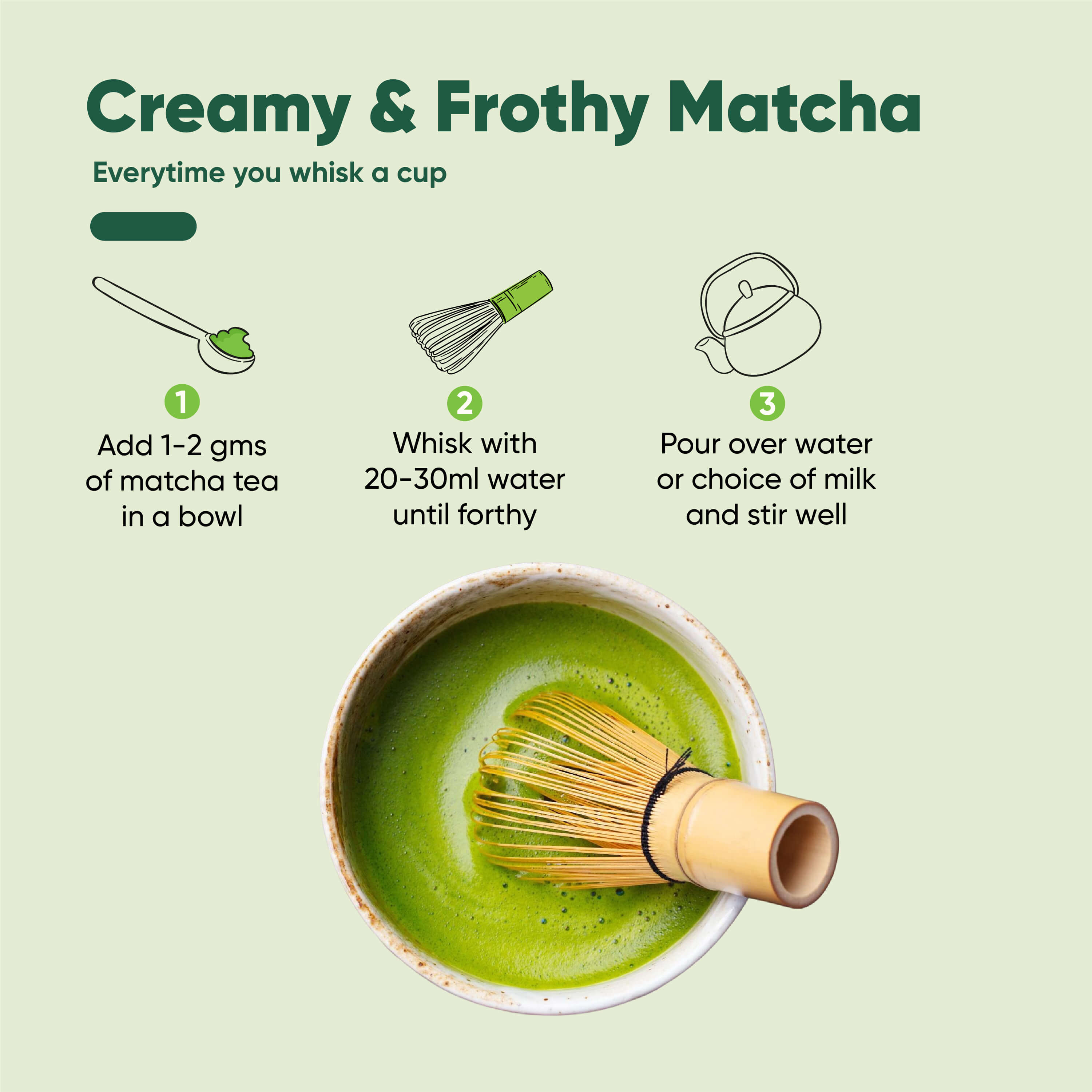 Bamboo Matcha Whisk - 72 Prongs | Handmade