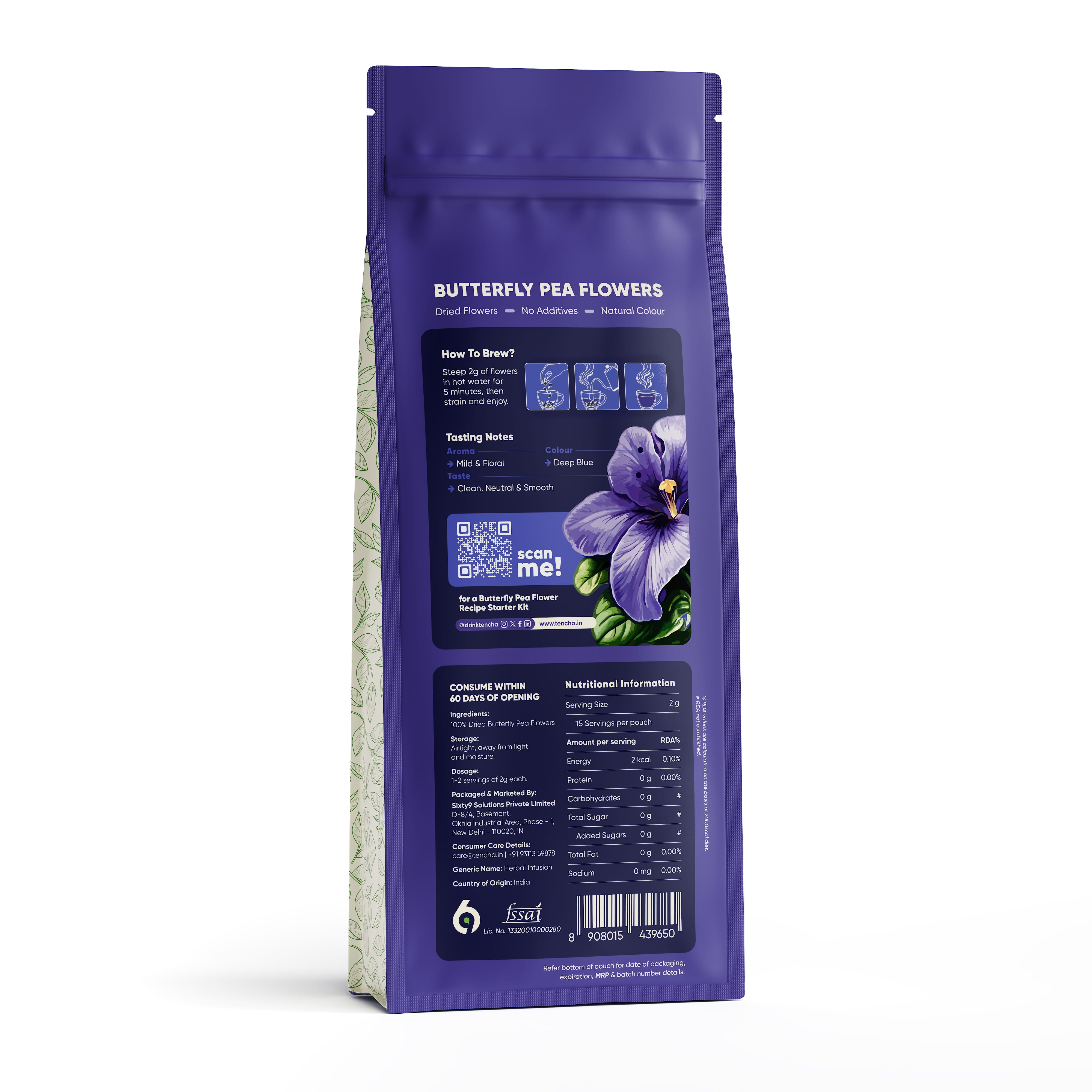 Tencha Butterfly Pea Flower | Herbal Infusion | 30g