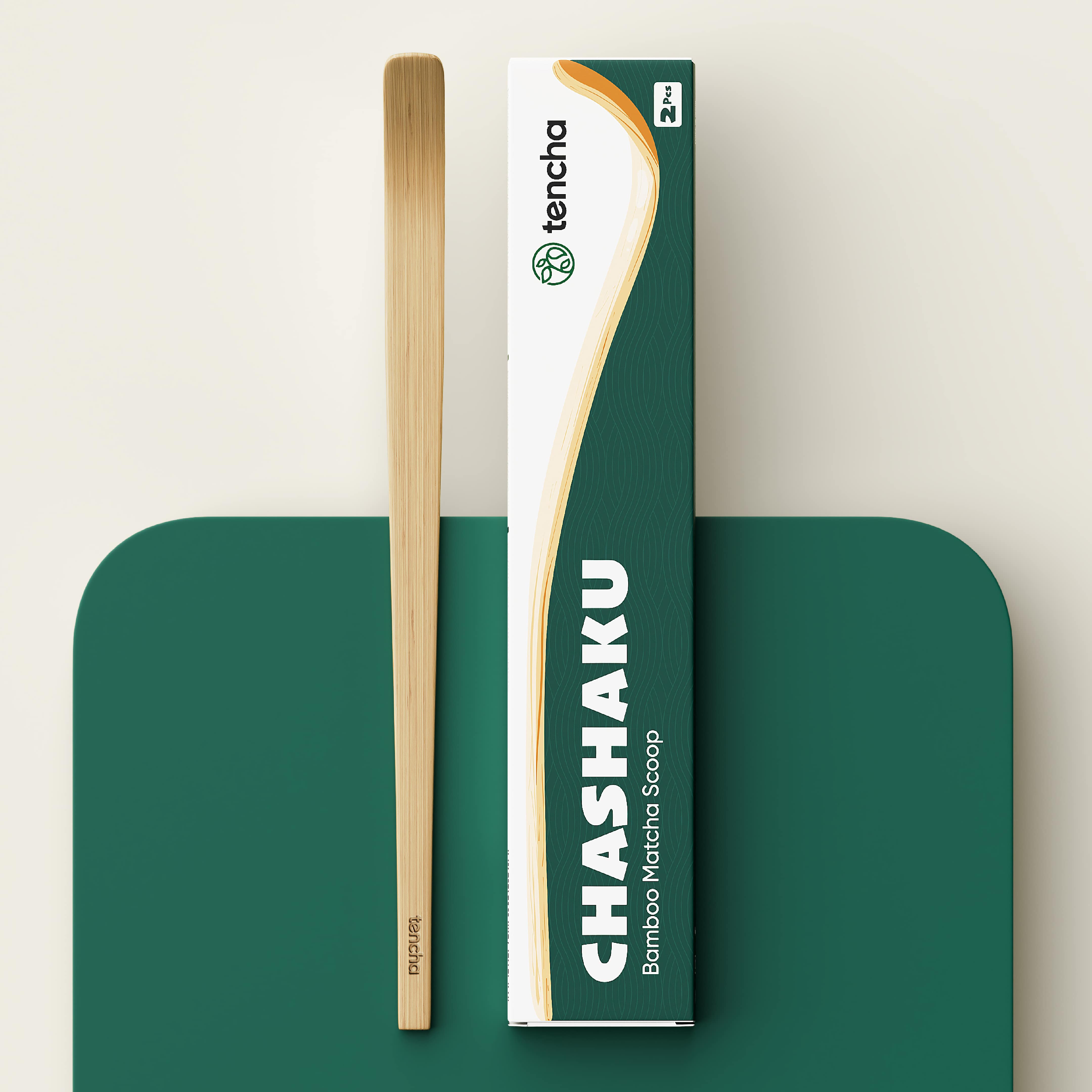 Fuki-nashi Chashaku | Natural Bamboo | Pack of 2