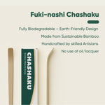 Fuki-nashi Chashaku | Natural Bamboo | Pack of 2