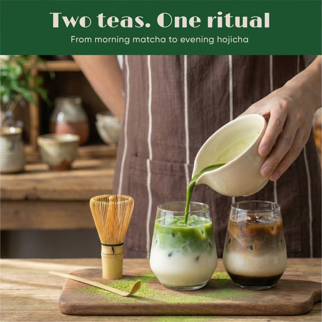 Matcha & Hojicha Green Tea Kit | Japanese Tea Gift Set